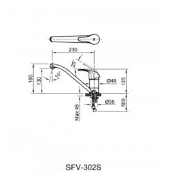 Vòi bếp nóng lạnh Inax SFV-302S
