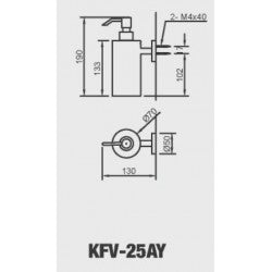 Hộp xà phòng nước gắn tường Inax KFV-25AY
