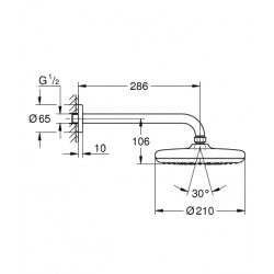 Thanh nối + Bát sen Grohe 26412000