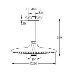 Thanh nối +Bát sen Grohe 26461000