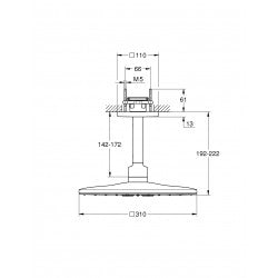 Thanh nối + Bát sen Grohe 26481000