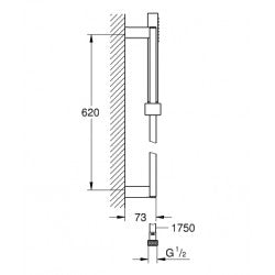 Thanh trượt+ tay, dây sen Grohe 27936000