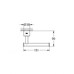 Móc đựng giấy không có nắp che Grohe 40313003