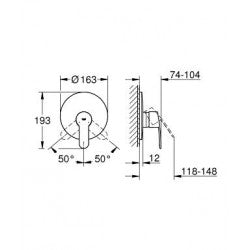 Mặt nạ sen âm ( chưa bao gồm bộ âm ) Grohe 19507002