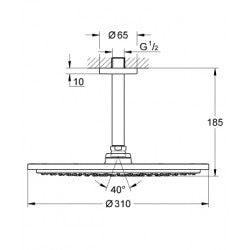 Thanh treo + bát sen Grohe 26067000