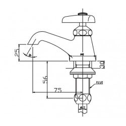 Vòi lạnh Inax LF-1P ( đã bao gồm ống thải )